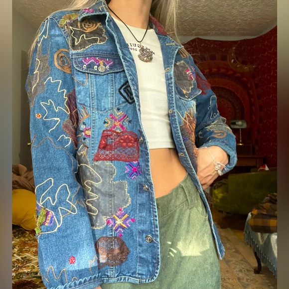 Chico's Jackets & Blazers - Chico’s funky denim jacket